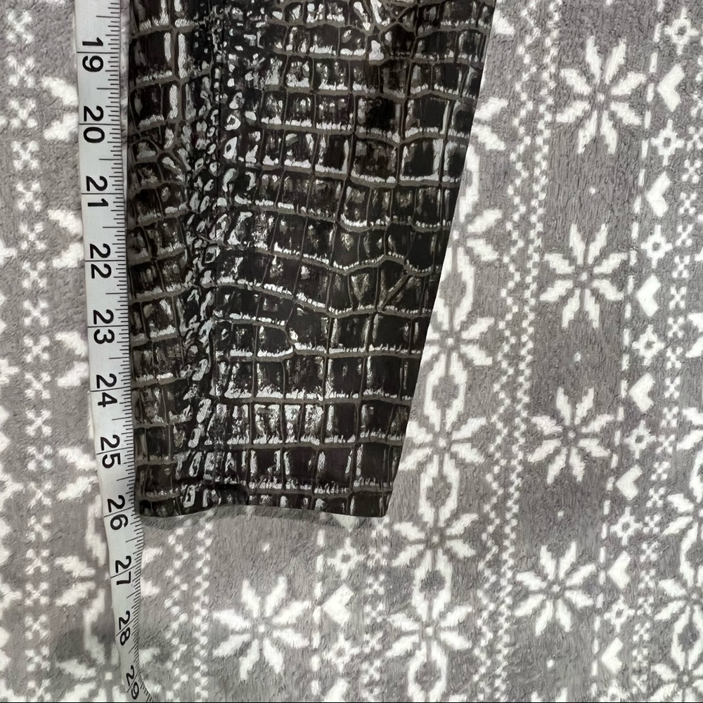 New L’agence Margot High Rise Skinny Jeans In Chestnut Black Croc Foil Size 25 - Picture 11 of 11